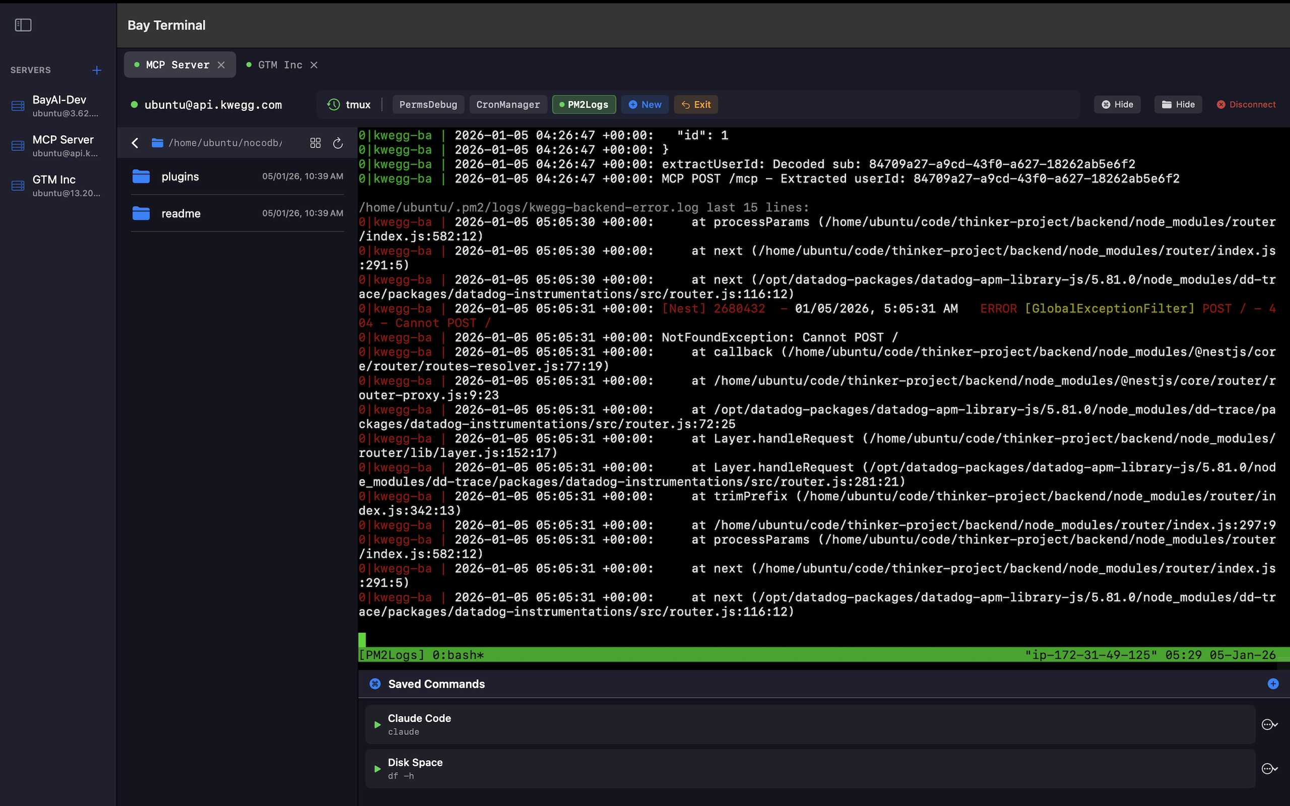 Visual tmux session management with persistent sessions